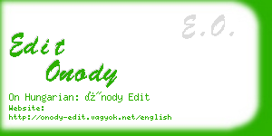 edit onody business card